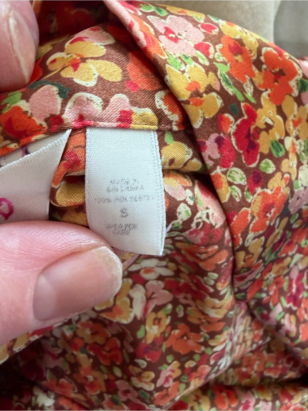 VTG Victoria’s Secret Floral Whimsical Fairy Satin Cottage-core Pajama Top Small - Picture 7 of 8